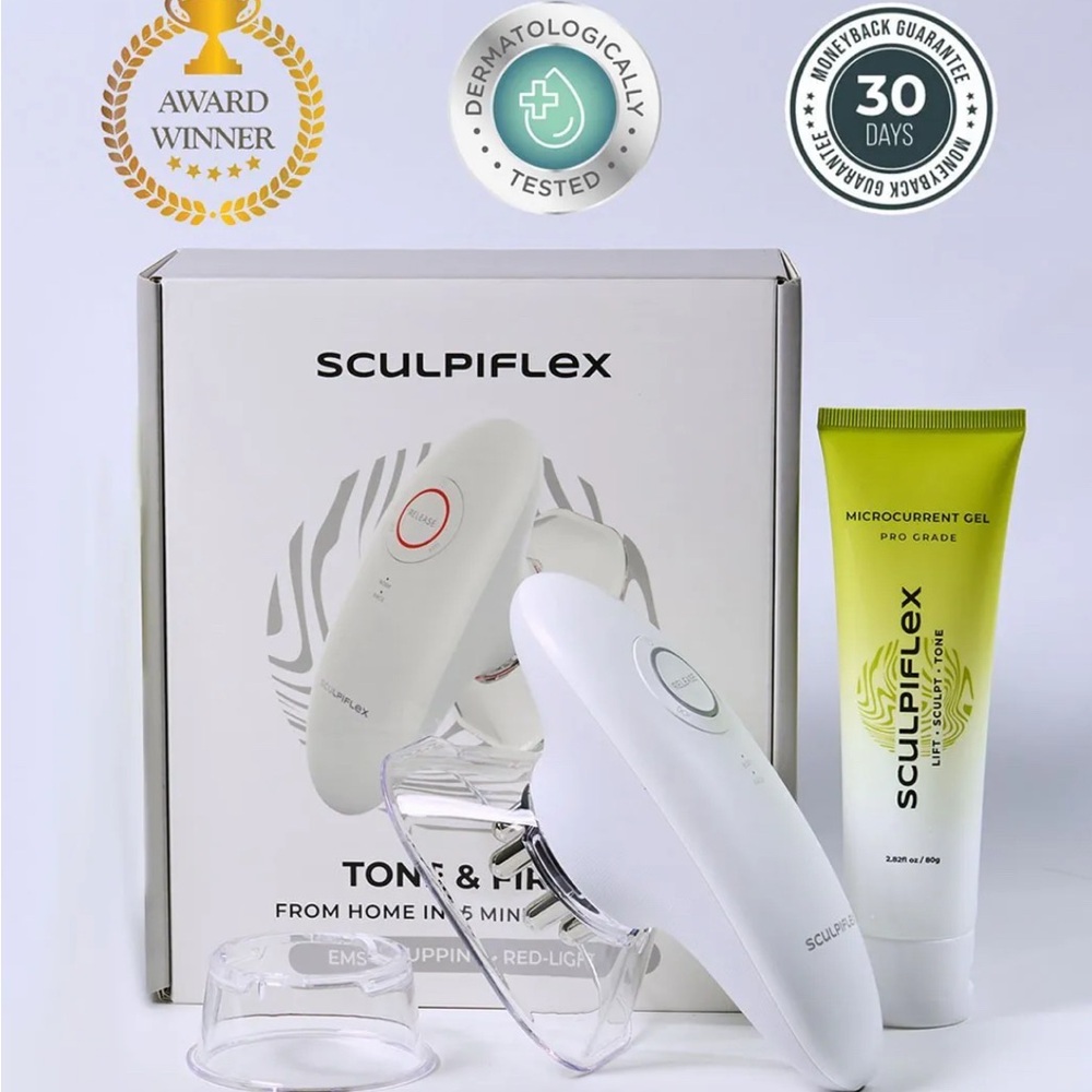 White Toning & Firming Device with Microcurrent Gel